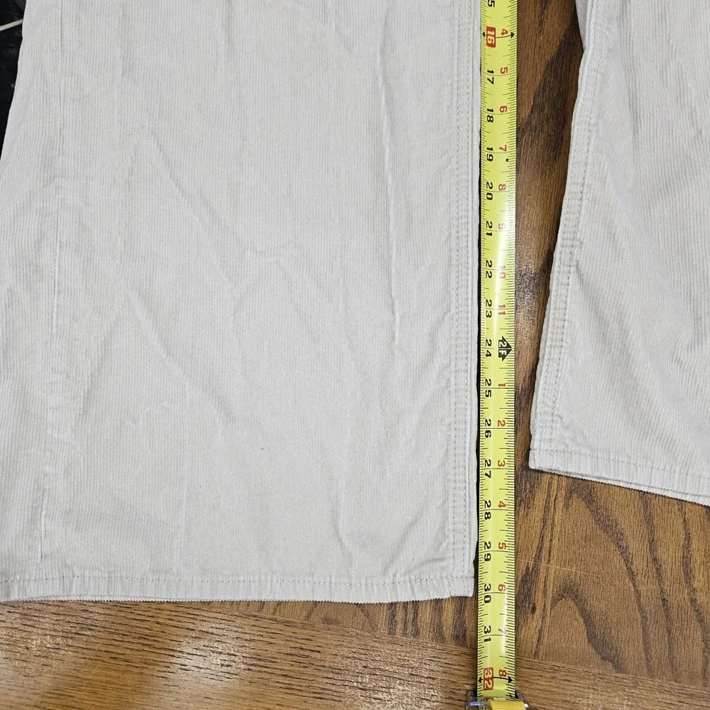 GAP Denim High Rise Wide Leg Pants Womens‎ 14/32 Beige Corduroy 90s Y2K